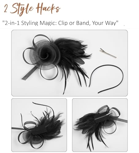 Elegant Women's Fascinator Headband for Wedding Tea Party & Cocktail