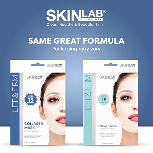 SKIN LAB Collagen Sheet Mask – Hydrating & Firming Anti-Aging Facial Set