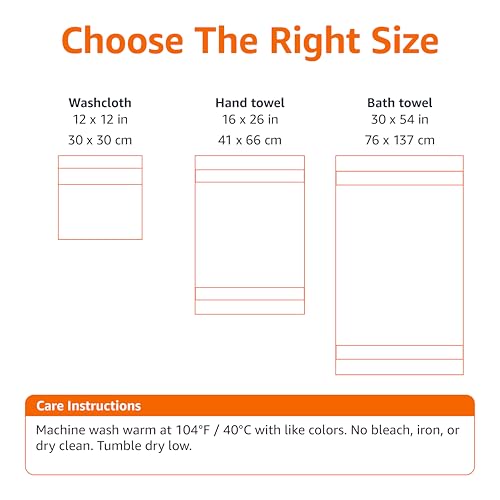 Amazon Basics 12-Pack 100% Cotton Washcloths, 12x12, Taupe