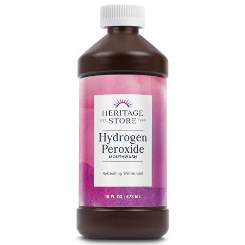 Heritage Store Hydrogen Peroxide Mouthwash, Wintermint 16oz