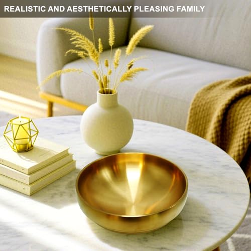 7.4-Inch Gold Decorative Bowl - Modern Centerpiece for Home Decor