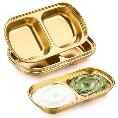 Teenyyou Gold Small Esthetician Facial Mask Bowls Set of 4 for Spa & Salon