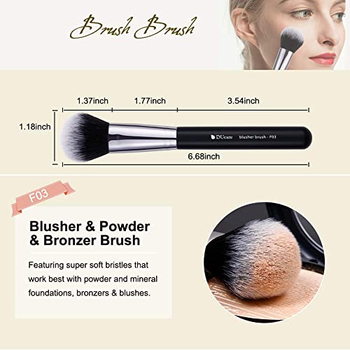 DUcare 4-Piece Flat Top Kabuki Makeup Brush Set for Foundation & Concealer