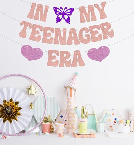 In My Teenager Era Banner - 13th Birthday Party Decorations