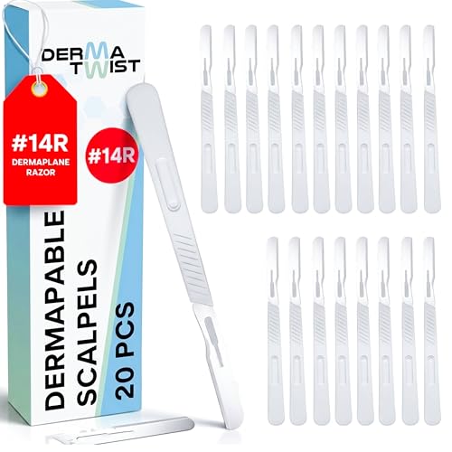 DermaTwist 14R Dermaplane Razor for Women - 20 Pack Facial Shavers