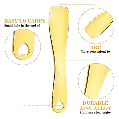 WLLHYF 3-Pack Metal Cosmetic Spoons - Heart Shaped Applicators