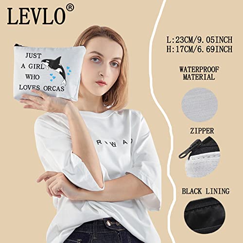 Funny Orca Whale Cosmetic Bag - Just A Girl Who Loves Orcas