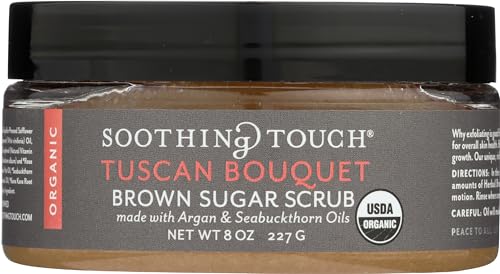 Organic Herbal Brown Sugar Scrub - Tuscan Bouquet, 8 Oz