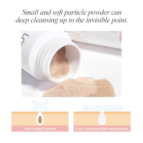 LON.G Red Ginseng Enzyme Powder Face Wash - Gentle Exfoliating Cleanser 50g