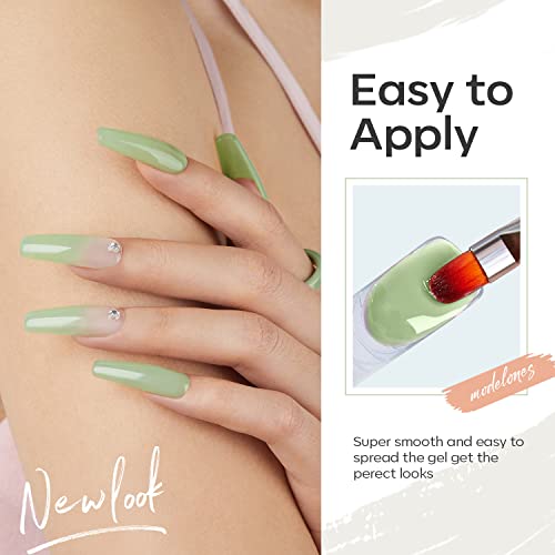 Modelones A3-Sunny Daze Poly Nail Gel Set - 6 Colors Glitter