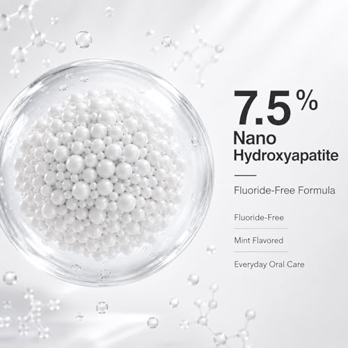 Ayzololo 7.5% Nano Hydroxyapatite Toothpaste, Fluoride-Free, Fresh Mint, 8.46 oz (Pack of 2)