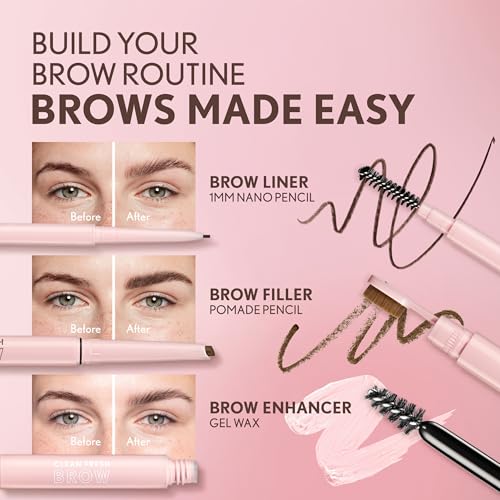 Covergirl Clean Fresh Brow Nano Pencil, Auburn 300, Pack of 2 - Vegan, Waterproof, Ultra-Precise Tip