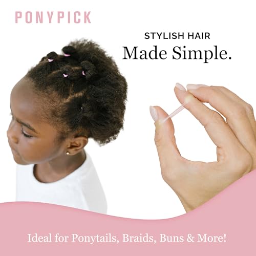 Pony Pick Clear Rubber Hair Ties - 500 Count Durable Elastic Bands