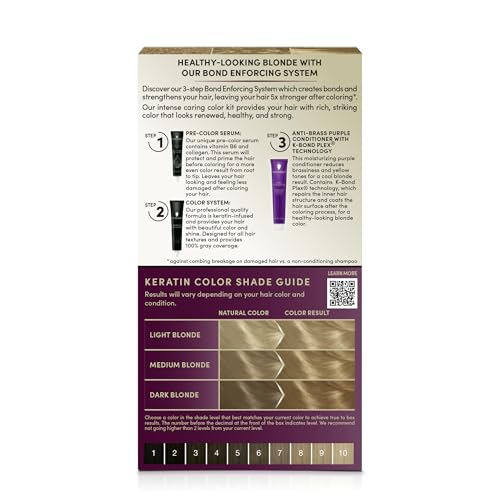 Schwarzkopf Keratin Blonde 8.0 Permanent Hair Dye | Gray Coverage