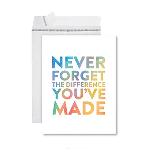 Jumbo Retirement Card with Envelope - 8.5 x 11 Inch, Teacher & Doctor Farewell