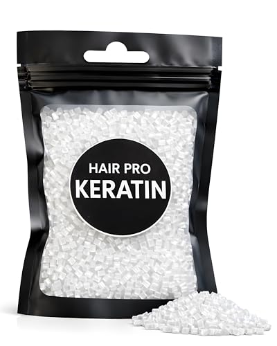 HairPro Italian Keratin Glue Beads for Hair Extensions - 50g Clear