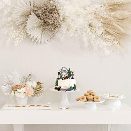 3D Mini Train Cake Topper Set for Birthday Parties