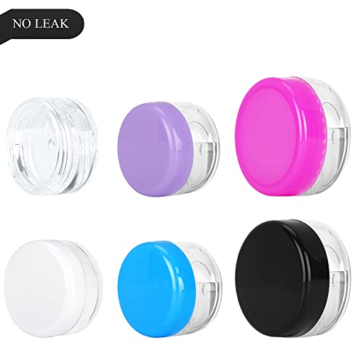50PCS 10ml Mini Sample Containers with Lids & Spatulas - Black