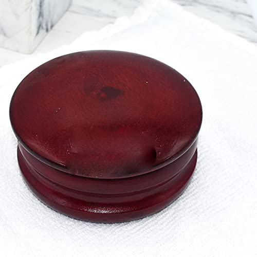 Parker Dark Mango Wood Shaving Soap Bowl with Secure Lid