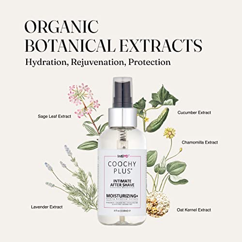 IntiMD Coochy Plus Intimate Shaving Complete Kit - Antioxidant Formula Prevents Razor Burns, Itchiness & Ingrown Hairs - Fragrance Free Shave Cream+After Shave Mist