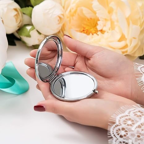 KGKAIMIZL Niece Makeup Compact Mirror Silver Gift for Niece - Variation 3
