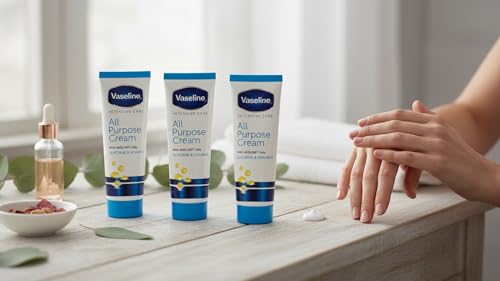 Vaseline Intensive Care All Purpose Cream - Cracked Skin Relief, 4-Pack