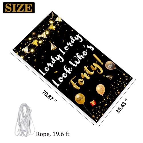 Labakita 40th Birthday Banner | Funny Lordy Look Who's 40 Sign