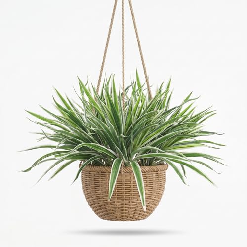 15-Inch Artificial Spider Plant - Lifelike Greenery for Home Decor