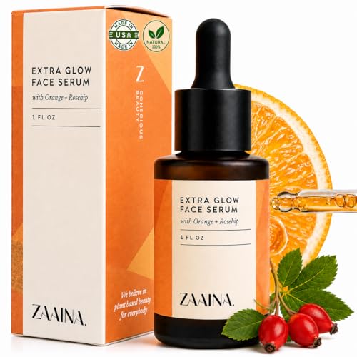 ZAAINA Extra Glow Face Oil Serum for Radiant Skin - 1 oz, Vegan & Hydrating