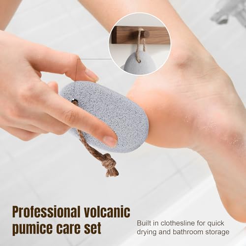 DEBETOOL 3-Pack Volcanic Pumice Stone Set for Feet Care
