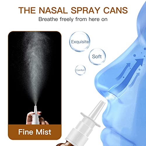 FZENeast 6-Pack 30ml Amber Glass Nasal Spray Bottles with Funnels & Labels