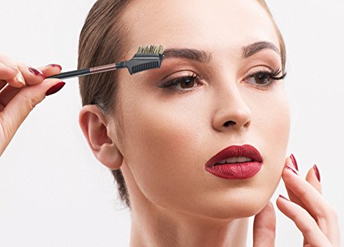 OWLFAVO Portable Eyebrow Brush & Eyelash Comb for Travel