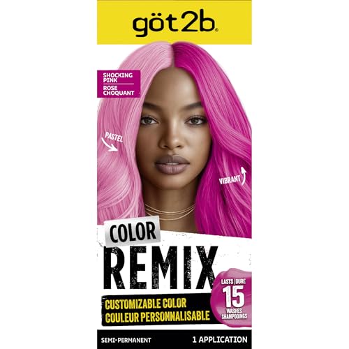 Got2B Color Remix Semi-Permanent Hair Color - Shocking Pink, 2.2 Fl Oz