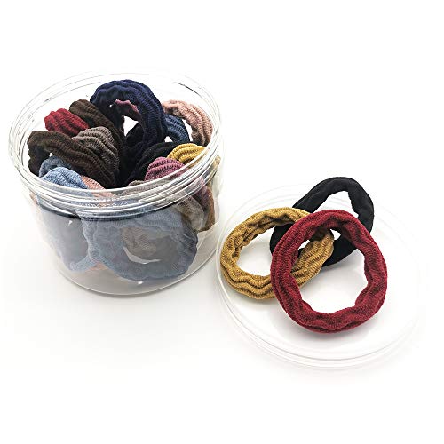 20-Pack Seamless Hair Ties - High Elastic Ponytail Holders