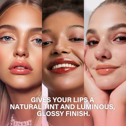 RIHAKO Glossy Lip Balm & Lip Gloss Set – Hydrating 5-Piece Lip Butter Collection Vanilla, Berry, Mint, Coffee, Pink Sugar