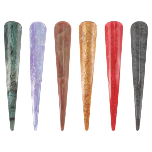 Beaupretty 6pcs Large Acrylic Alligator Hair Clips - As Shown