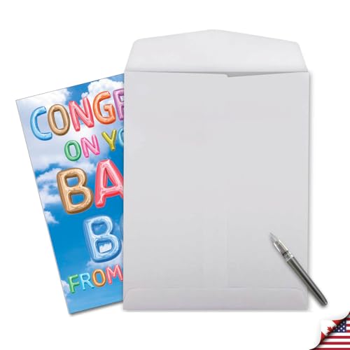 Jumbo Baby Congratulations Card for New Parents - 8.5 x 11 Inch