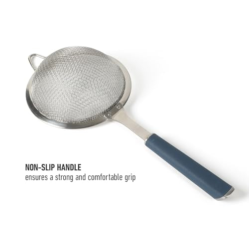Calphalon Edge Stainless Steel Strainer with Rubber Handle
