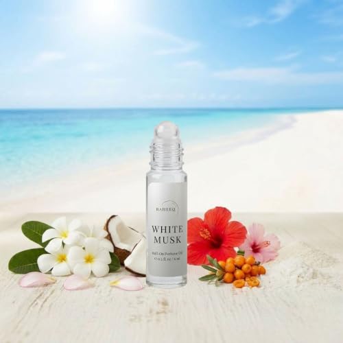 Raheeq Musk Perfume Oil Roll-On – Long Lasting Pure White Musk Fragrance, Unisex Arabic Attar, 6ml