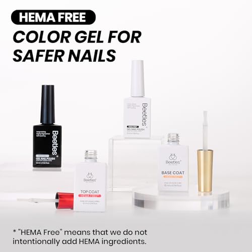 Beetles Black and White Gel Nail Polish Set - 4PC HEMA-Free Kit