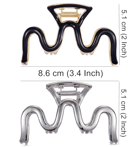 SINIDE Metal Claw Clips for Women - 3.5 Inch Strong Hold Hair Accessories