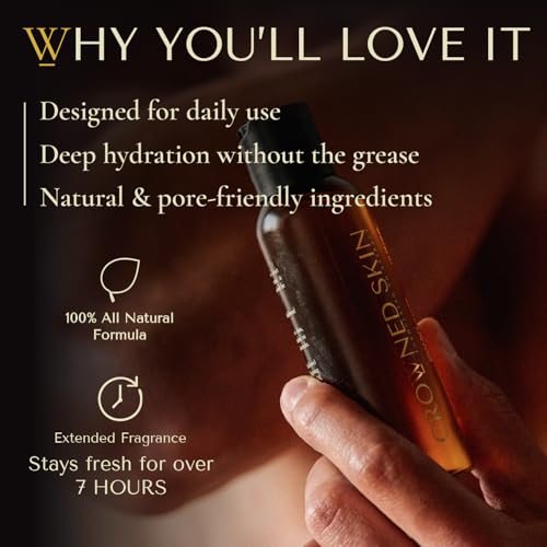 Crowned Skin King Body Butter Cologne and Body Oil Cologne Bundle | As Seen On Shark Tank | Skin Care Set with Warm Sandalwood & Leather Scent | Natural Shea & Mango Butter | All-Day Fragrance