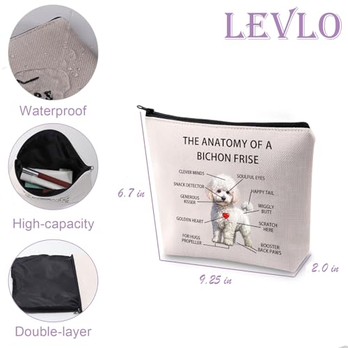 Bichon Frise Cosmetic Bag - Clever Minds Travel Toiletry Pouch