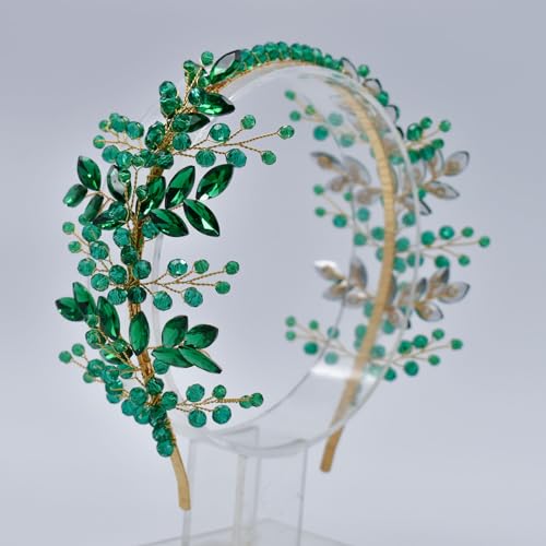 WONRLUA Handcrafted Rhinestone Bridal Headband - Elegant Wedding Headpiece