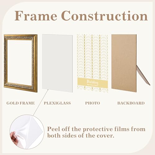 VIOLABBEY 8x10 Vintage Gold Picture Frame - Ornate Design