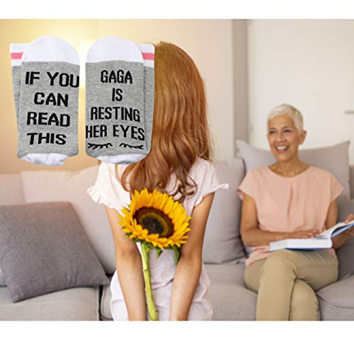 Gaga Resting Eyes Socks 2 Pairs - Gift for Grandma or Mother's Day