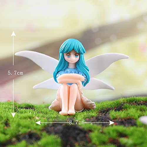 8 Pcs Tinkerbell Fairy Cake Topper Set - Miniature Princess Figurines