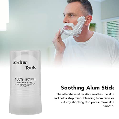 ZJchao After Shave Alum Stick for Skin Relief, Nicks & Redness, Portable & Fragrance-Free