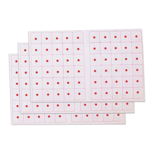 VAMA 3mm Red Bindi Sticker Set - Small Round Self-Adhesive Traditional Forehead Dots for Women