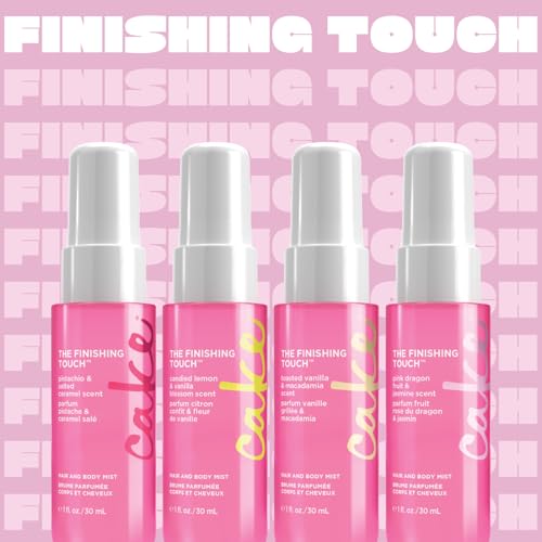 Cake Beauty Hair & Body Mist Gift Set, 4 Travel Size Fine Fragrance Mists, Perfume Sampler Set for Women, Aloe & Argan Oil, 4 x 30mL